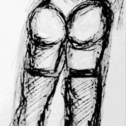 Drawing of naked woman